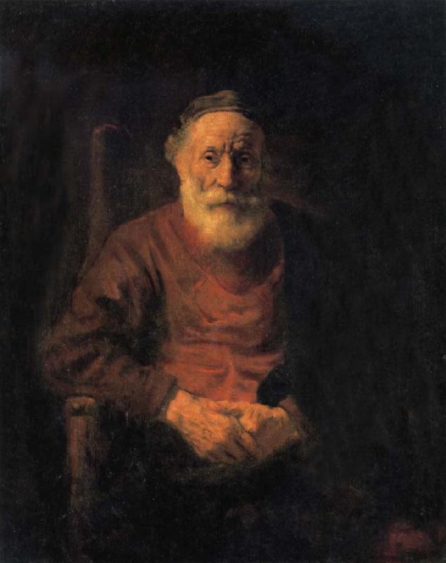 REMBRANDT Harmenszoon van Rijn Portrait of Old Man in Red oil painting image